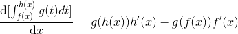 [sh g(t)dt] = = g(h())(c) - 9(f(:))f(:1)