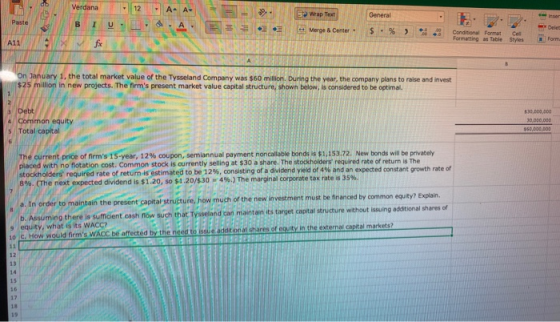 N Vereira Verdana Ana Ep Wrap Text Generale . Merge & Center $ %) *** Conditional Forma Formatting Table c e Styles Form ATO