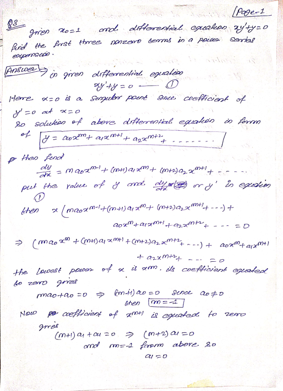 diftorestial equation aytyzo [page=1 Germs in a powded sentes nonzero gren 2024 find the first three superscos Answer in gres