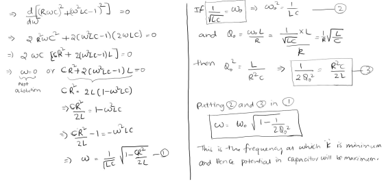 o R and lo= usla u tal- then att then - d[rwc) tw2c-13] =0 > Q Rwc +Qcwłc-1)(2WLC) -0 =) Q WC [CR + 2W7C-1)2 ) - 0 w=o or CR7