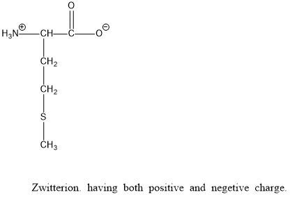 CH CH CH Zwitterion having both positive and negetive charge.