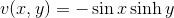 var, y) = -sin c sinh y