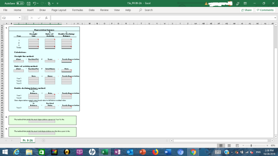 AutoSave Off H D - 15e_PR 09-2A - Excel 1 - 0 X Comments File Home Insert Draw Page Layout Formulas Data Review View Help Sea