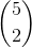 \binom{5}{2}