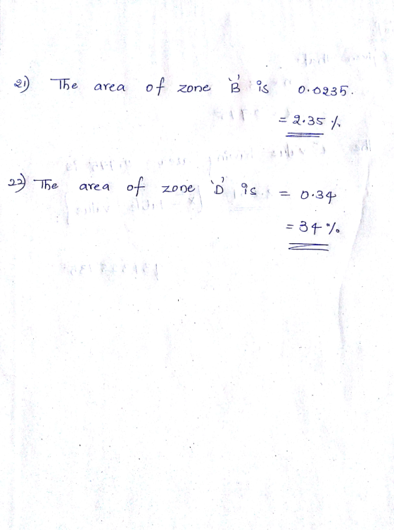 s) he area of zone Bso03 e area Zone 3I 29.the orea of zooe D.%;=Ο..3