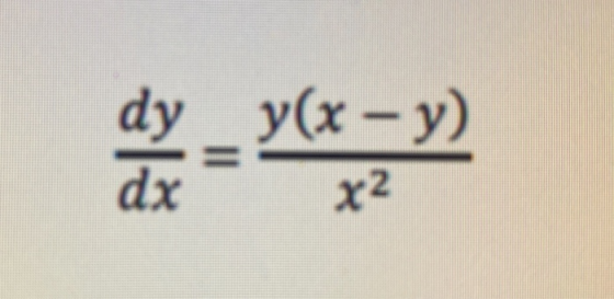 dy y(x - y) dx x2