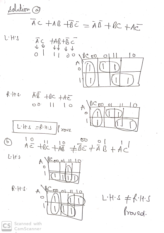 solution @ Ā ¿ HAB to c = Ã Ã TBC TAC LHS Ā C TABtb c vt ol 11 Jo V u the с бо 10 LOOD Rilis ĀB + BC ta 11 lo OO ACO to ol