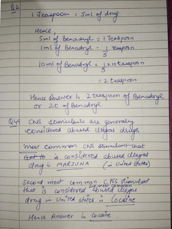 oif Hence tees por n 5 2 teaspopn Hence Aiuwes b 2 teas poonBenadrye 寸benadrye uconsidleved abusud leza most Commen CNS silt-nat tatto i△ considered abuteddL United States MAKIUNA C Second most com mon C Ns gtumulont hot is cos tnC 2e ferce AnswerC cane