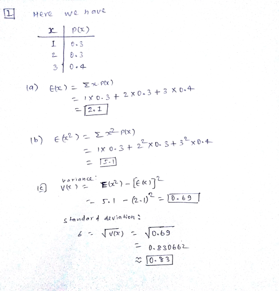 Here we h av 30 4 Variance S. I 2.1) 10.69 0. 830662 X 10.83]
