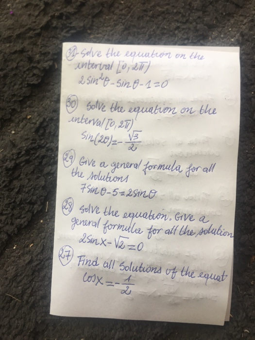 2- Solve the eauation on the interval [0, 211) asino-sino-120 80) solve the equation on the 13 interval [0, 27) Sin (2012- ey