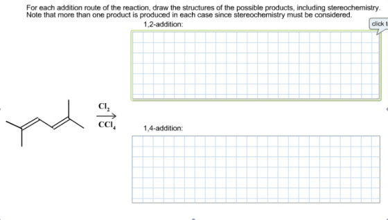 For each addition route of the reaction, draw the