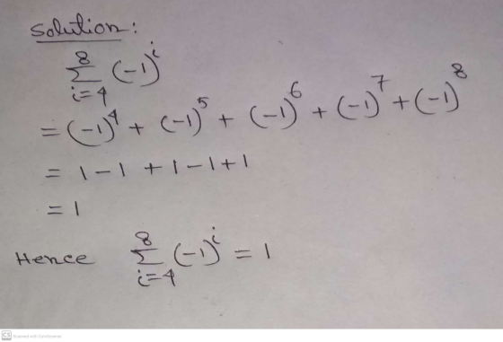 solution: 2 2 اح) { = 4 (-) + (1) - مرات + ار- ) + (-) ا+ | + ا- ا = Hence = = 1 = 4 CS Scanned with CamScanner