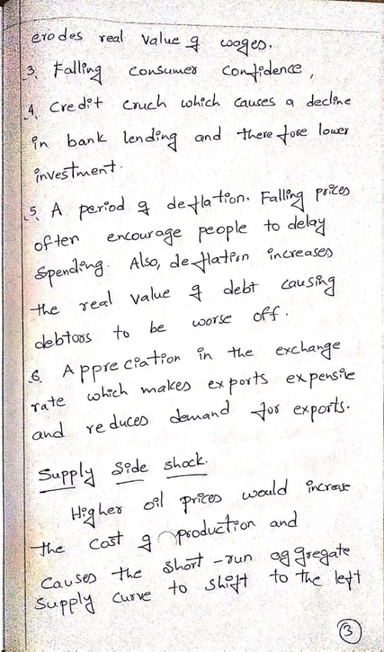 erodes real value ge Cvedt Cuch ohtch cauces a declne f bank lending and ose louer investment oPten ecourage people to deloy de-flatn increasen the real debtos to beoore off Tate voch makeo exports expesfe and re duces aandesports Sur ide seek H he s the Cost produtron and Supeld cune to SLR to te ey 3