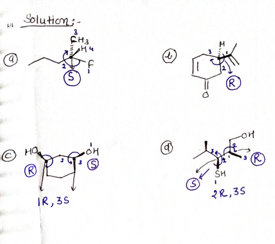 u Solution : 2R, 3S IR, 35