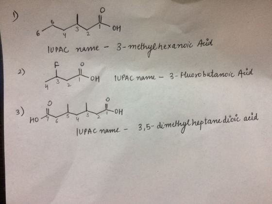 01 TUPAC name - 3-methylhexanoic Acid on TUPAC nan OH IUPAC name - 3- Huoso butanoic Acid IUPAC name - 3,5-dimethylheptane di