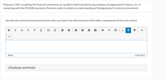Peterson, CPA, is auditing the financial statements of a publicly held manufacturing company, Amalgamated Products, Inc. In c