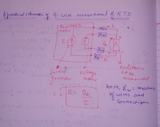 4-0ihe meaoure, ment RTD Aprdtical scherakie Resistam ie meter I RW Kot I 1 AC NEIESO Resistamce to he luntVoltege furrent &w