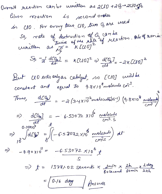 Overall reaction can be written as 240 +20~240 +292 liven reaction is second order in co. For every turo co, two Ę are used S