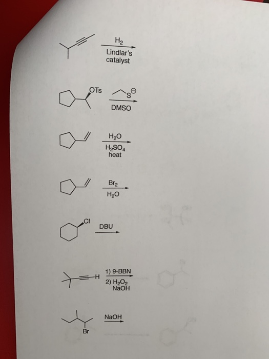 Lindlars catalyst DMSO a H2O H2O H2SO4 heat Br2 НО Y DBU DBU +=-1) 9-BBN 1) 9-BBN 2) H2O2 NaOH NaOH