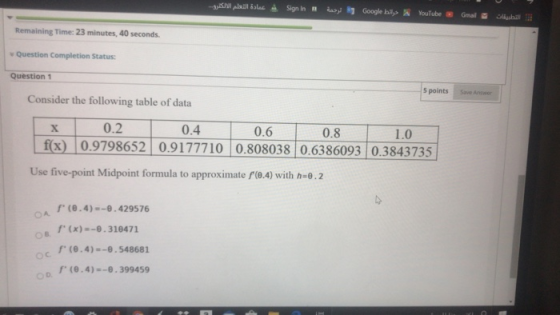 ign In H ة عمادة التعلم الالكتروس : Tube% ة جوال جاoog) : ترجمة : التطبيقات 6 Remaining Time: 23 minutes, 40 seconds. Questio