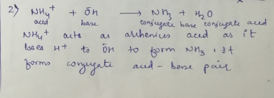 27 NHyt tön acud base Notat acts as lobes Ht to on forms conjugate Nht theo conjugate base conjugate alld archenices aced as