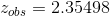 z_{obs}=2.35498