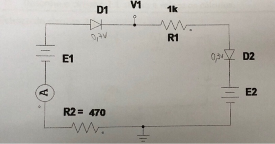 1k R1 E1 0,3vV D2 =E2 R2 = 470 M .