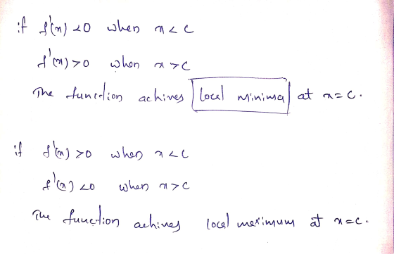 if f(n) 20 when ake dmoso when auc The function achines local Minima at arc. if Im) to when all f when mye fa) ao The func