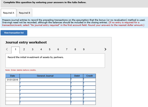 Complete this question by entering your answers in the tabs below. Red A Rained Prepare journal entries to record the precedi