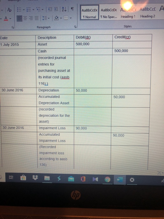 A AJ AaBbccdc AabbccDc Acc Aabbcc A T No Spac... Heading 1 Heading 2 1 Normal Paragraph Styles Date Credit() Description Asse