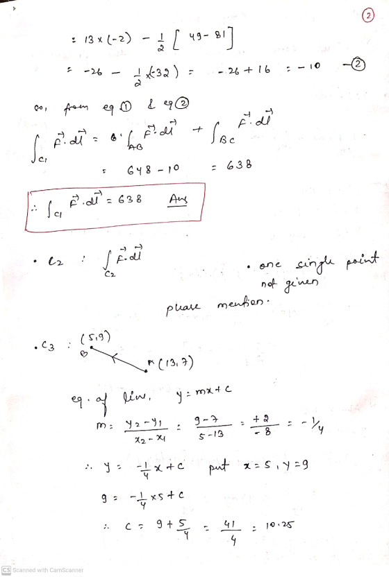 . -26 26 +16 = 10 : 13x(-2) că [ 49-81] á*32): from eq ¢ & eq ② A : 6 Go, so 1 & di Soc 648 - 10 = 638 Å ał = 638 Aus la C2 :