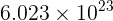 6.023 x 1023