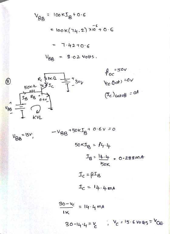 look, +0.6 lgB = 3.02 Vous foc 50V OC 0 ごOA KvL 86 8 6DK lK 30-14 = c