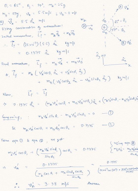 : „DOVA 0,= 65° , q = 370, mar 25g mga sog, VA = 5.5m/s ; ug 20 ml 4) 6 5 4 | ontemno vb in 65 = 0, of za conservation moment
