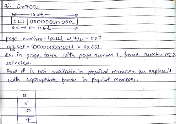 For Part A Convert The Virtual Address Into Page Numbers And Offset And Then Into Hexadecimal 