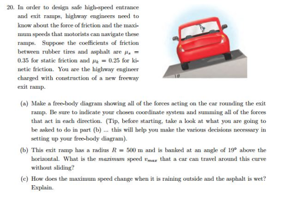 In order to design safe high-speed entrance and ex