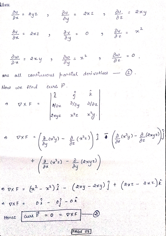 Where Ou ou 2x dyz. Qaz axy 11 ou az 2 oy Qv ax 2xz 0 11 22 9 av dy az ow 2x x² = 0. axy Owo οι 9 - 9 aw oy wu all continuous