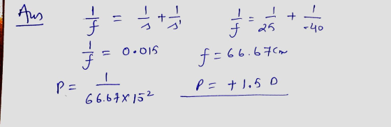 - Aus + 26 40 = + - 0. 016 f=66 66.6JCW P= +1.5 D 6. 6.6 4 152