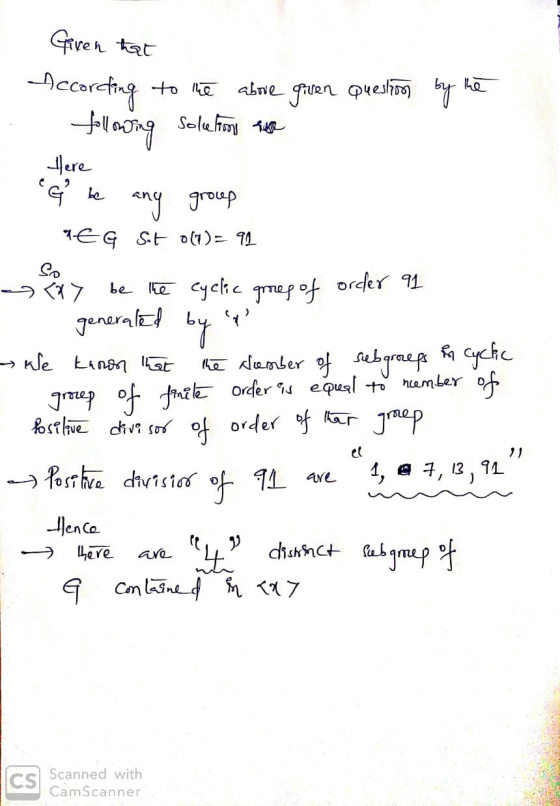 - Garen hat According to the above given question by the following solutions are Here eG be any group TEG Sit 0(0)= 91 ay be