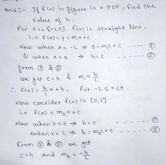 Ans :-98 f(x) in 312-UTe is a PDF , find the. i straight line