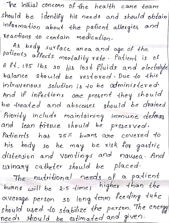 The initial concern of the health care team should be identify his needs and should obtain information about the patient alle