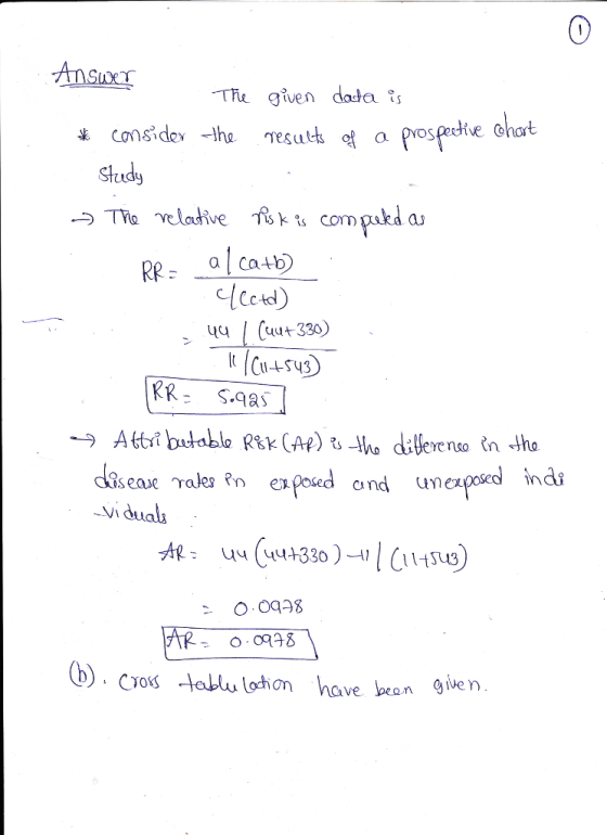 Anser The given data t a prospeeve ohart study lccd) KRS.qas d3s viduali exposud ond up indi sHably lohon have been gike m.
