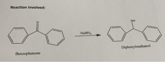 Reaction Involved: NaBHA Diphenylmethanol Benzophenone