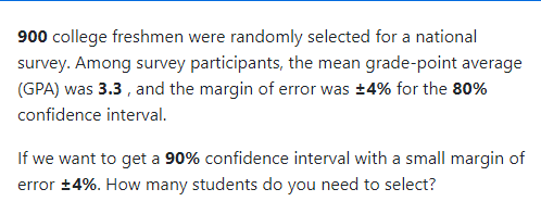 900 college freshmen were randomly selected for a national survey. Among survey participants, the mean grade-point average (G