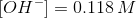 OH-]=0.118 M