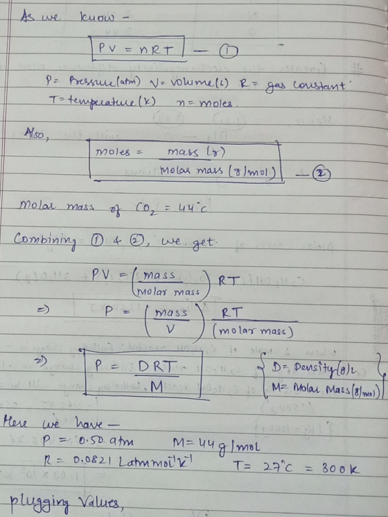 10-calculate-the-density-in-g-l-of-co-gas-at-27-c-and-0-50-atm