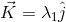\vec{K}=\lambda_1\hat{j}