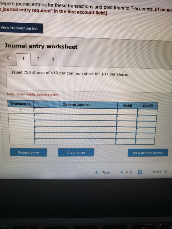 repare journal entries for these transactions and post them to T-accounts. (If no en journal entry required in the first acc