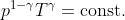 p1-T1 =const.