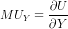 MU_Y = \frac{\partial U}{\partial Y}
